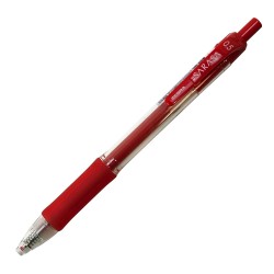 قلم حبر جل ببكرة دوارة 0.5 ملم بمشبك من زيبرا ساراسا لون احمر موديل 4901681134038