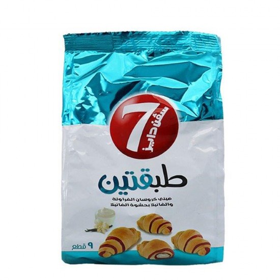 كروسان بالفانيلا والفراولة محشي بالفانيلا سفن دايز 90جم كروسان بالفانيلا والفراولة محشي بالفانيلا سفن دايز 90جم