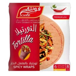  فونتي خبز التورتيلا الفلفل الحار مقاس 8 250ج