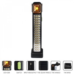  مصباح طوارئ شمسي LED – 48 لمبة وشاحن هاتف محمول (HEL 6866T)6995202068665
