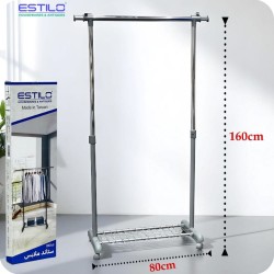  ستاند ملابس معدني بعجلات قابل للتعديل – ESTILO 1000100000180