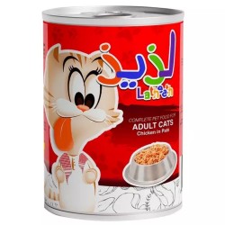  لاتيث، طعام رطب للقطط البالغة بنكهة الدجاج مع الباتيه، 400 غرام745125961002