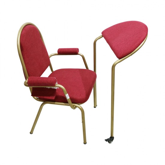 كرسي الصلاة قابل للطي مع طاولة صغيرة قاعدة الجلوس مقاس 60 * 47 سم  الارتفاع 48 لون احمر / لون ذهبي  موديل 200068