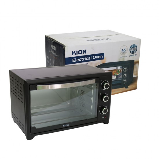 كيون فرن كهربائي، 45 لتر، 2000 واط، اسود، 340-LN-KHD/7003 - فرن كهربائي KION 45 لتر 3 مفتاح - مع شواية رقم الموديل KHD / 7003 كيون فرن كهربائي، 45 لتر، 2000 واط، اسود، 340-LN-KHD/7003 - فرن كهربائي KION 45 لتر 3 مفتاح - مع شواية رقم الموديل KHD / 7003