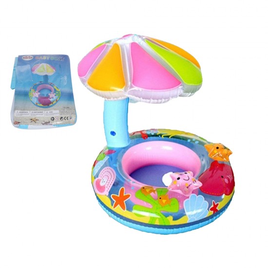 حلقة سباحة قابلة للنفخ للأطفال ، حلقة سباحة محمولة للأطفال ، مظلة أمان قابلة للنفخ ، مظلة ملونة ، قارب فطر