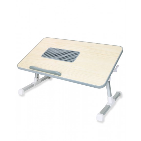 طاولة لابتوب خشب بطول قابل للتعديل وطي الطاولة حتى 60 درجة مع بمروحة USB