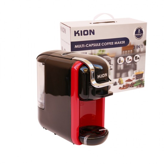 صانعة القهوة KION متعددة الكبسولات من كيون / ألة KHD/501Rقهوة كبسولات 3 *1 أحمر قوة 1450 وات موديل 638936992337 صانعة القهوة KION متعددة الكبسولات من كيون / ألة KHD/501Rقهوة كبسولات 3 *1 أحمر قوة 1450 وات موديل 638936992337