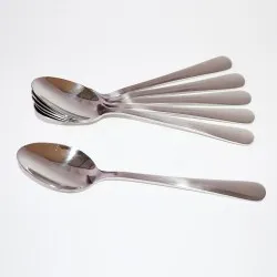 ملاعق اكل استيل فضي كبير 6 حبات  موديل 6911232162777