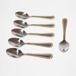 ملاعق اكل استيل مذهب كبير 6 حبات موديل 6280011121305