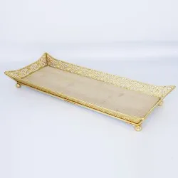 صينية مستطيلة – صحن تقديم حلا – طوفرية مستطيل خشبي مع نحاس طول 31 سم * عرض 12 سم موديل 6900150063204 صينية مستطيلة – صحن تقديم حلا – طوفرية مستطيل خشبي مع نحاس طول 31 سم * عرض 12 سم موديل 6900150063204