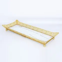 صينية مستطيلة – صحن تقديم حلا – طوفرية مستطيل رخامي مع  نحاس طول 31 سم * عرض 12 سم موديل 6900150063143 صينية مستطيلة – صحن تقديم حلا – طوفرية مستطيل رخامي مع  نحاس طول 31 سم * عرض 12 سم موديل 6900150063143