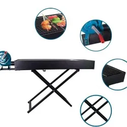  شواية فحم مع منفاخ هواء يدوي الارتفاع 67 سم الطول 60 سم 5897249101934