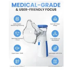  جهاز استنشاق شبكي طبي محمول باليد لعلاج الربو، جهاز رذاذ للعناية الصحية بالأطفال 2112129999993