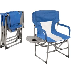كرسي رحلات قابل للطي مع طاولة جانبية وحامل اكواب 4895239165011